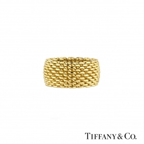 Tiffany & Co. Yellow Gold Mesh Somerset Ring